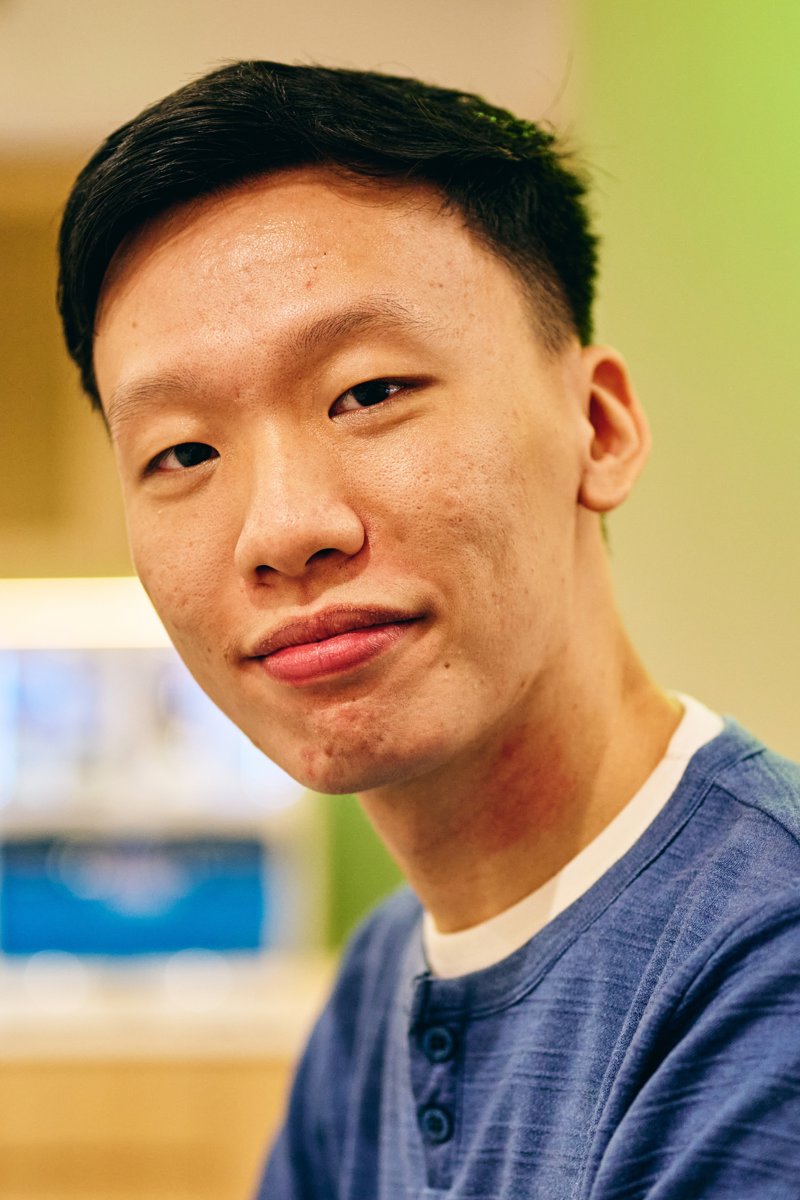 a man smiling at camera