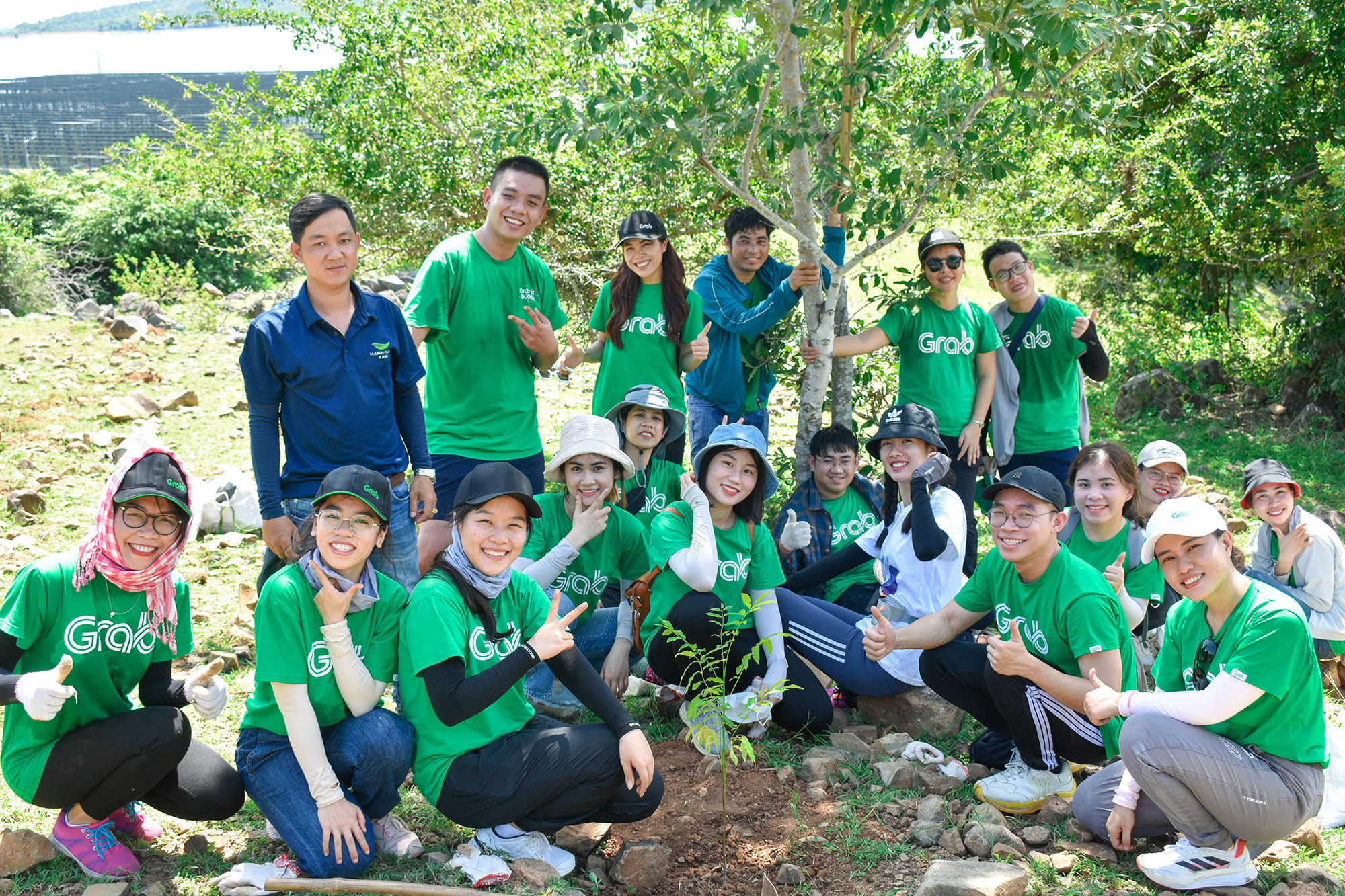 a group of people posing for a photo